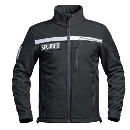 Veste softshell Sécu-One sécurité HV-TAPE noir