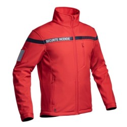 Veste softshell Sécu-One sécurité incendie rouge