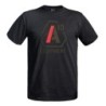 T-shirt Strong A10 noir logos vert olive / rouge