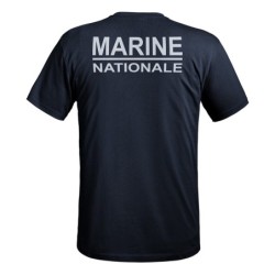 T-shirt Strong texte Marine Nationale bleu marine