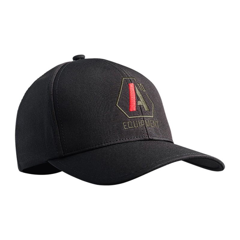 Casquette Stretch Fit A10 noir logos vert olive / rouge